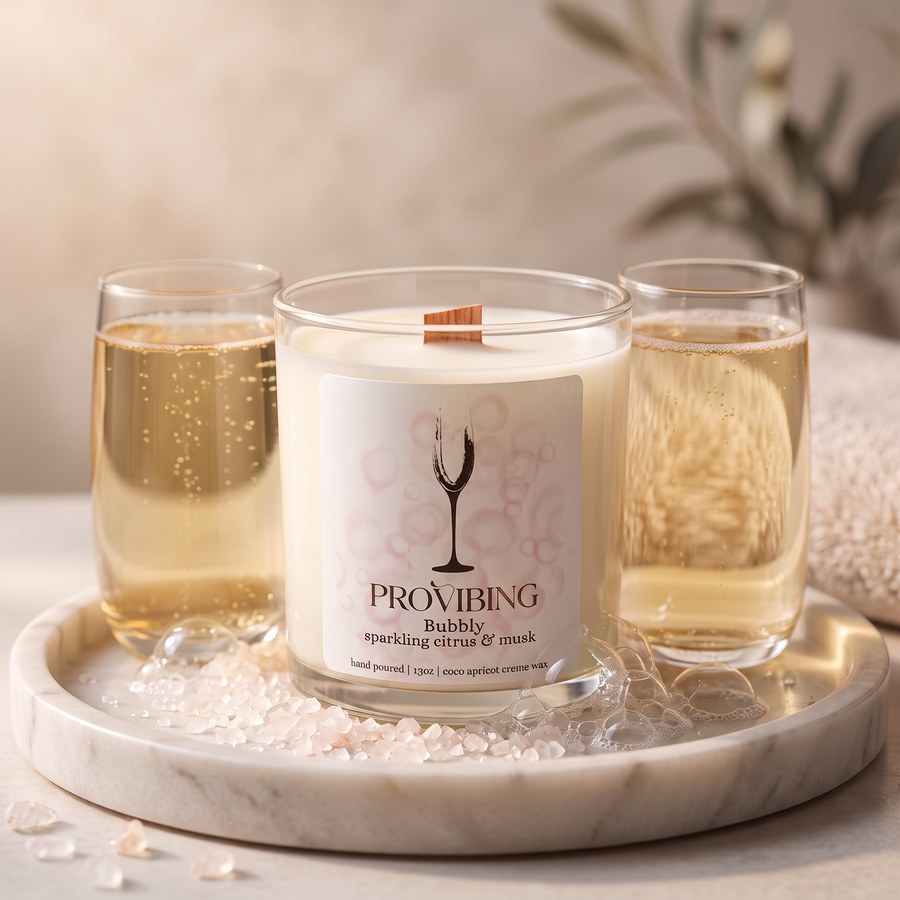 Bubbly candle detail